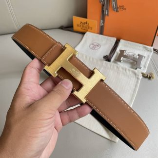 Replica Hermes Belt White And Gold