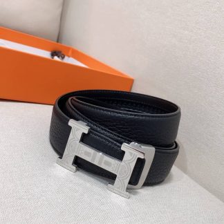 7 Star Hermes Clemence Leather Belt