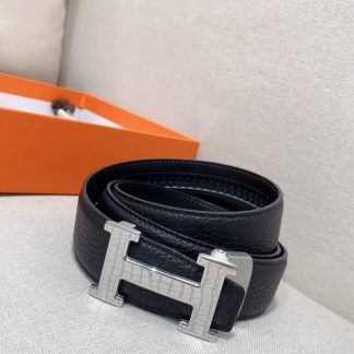 High Quality Hermes Clemence Leather Belt