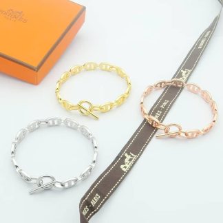 Replica Hermes CDC Bracelet Rose Gold