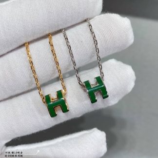 Replica Hermes Pop H Necklace Rose Gold