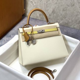 Replica Hermes Kelly 25 Epsom Calfskin Tricolor Bag