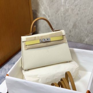 Replica Hermes Mini Kelly Sellier Epsom Leather Tricolore Bag