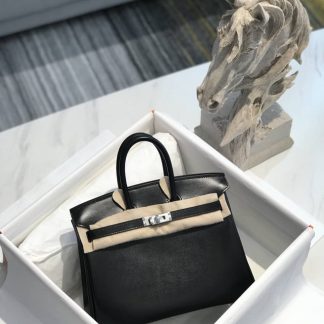 Replica Hermes Black Birkin 25 Leather Bag