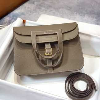 Replica Hermes Halzan 25 Leather Bag