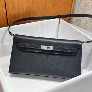 Replica Hermes Kelly Elan Madame Leather Etoupe Bag Size 28