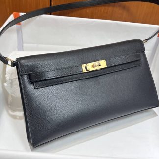 Replica Hermes Kelly Elan Madame Leather Etoupe Bag Size 28