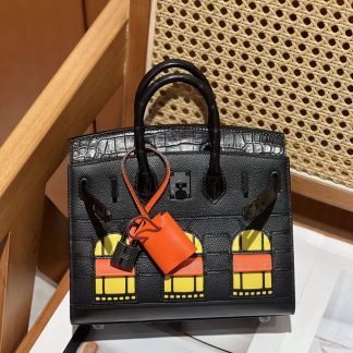 Replica Hermes Birkin 20 Sellier So Black Midnight Faubourg Limited Edition Bag