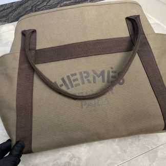 Replica Hermes Sac De Pansage Groom Canvas Shoulder Bag