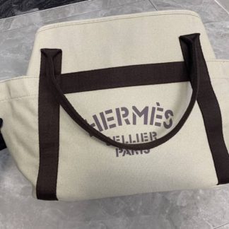 Replica Hermes Sac De Pansage Groom Canvas Shoulder Bag