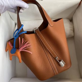 Replica Hermes Picotin Lock 18 Clemence Leather Bag