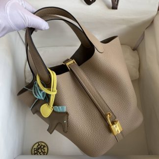 Replica Hermes Picotin Lock 18 Clemence Leather Bag