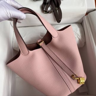 Replica Hermes Picotin Lock 18 Clemence Leather Bag