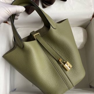 Replica Hermes Picotin Lock 18 Clemence Leather Bag