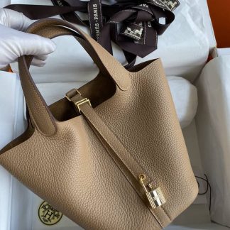 Replica Hermes Picotin Lock 18 Clemence Leather Bag