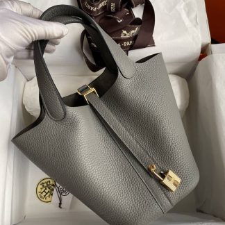 Replica Hermes Picotin Lock 18 Clemence Leather Bag