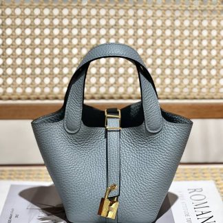 Replica Hermes Mini Picotin Lock 14 Clemence Leather Bag