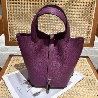 Replica Hermes Picotin Lock 18 Clemence Leather Bag