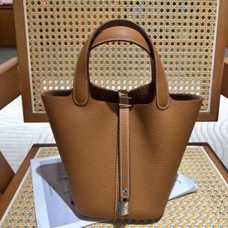 Replica Hermes Picotin Lock 18 Clemence Leather Bag