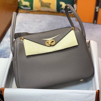 Replica Hermes Lindy 30 Clemence Leather Bag