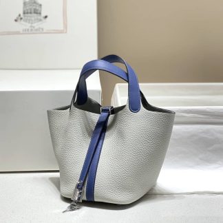 Replica Hermes Picotin Lock 18 Two Tone Clemence Leather Bag