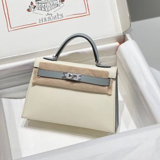 Replica Hermes Kelly Mini Sellier Epsom Leather Bicolor Bag