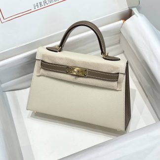 Replica Hermes Kelly Mini Sellier Epsom Leather Bicolor Bag