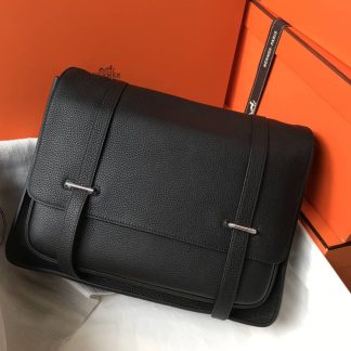 Replica Hermes Steve Clemence Leather Messenger Bag