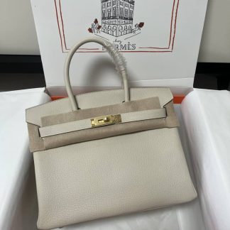 Replica Hermes Birkin 30 Clemence Leather Bag