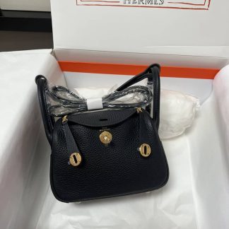 Replica Hermes Lindy Mini Etoupe Taurillon Clemence Bag Size 19