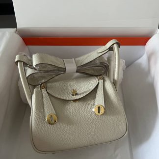 Replica Hermes Lindy Mini Etoupe Taurillon Clemence Bag Size 19