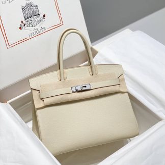 Replica Hermes Birkin 30 Clemence Leather Bag