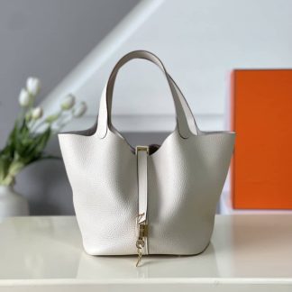 Replica Hermes Picotin Lock 22 Clemence Leather Bag