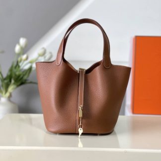 Replica Hermes Picotin Lock 22 Clemence Leather Bag