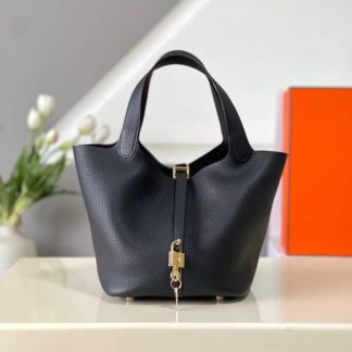 Replica Hermes Picotin Lock 22 Clemence Leather Bag