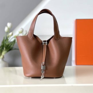 Replica Hermes Picotin Lock 22 Clemence Leather Bag