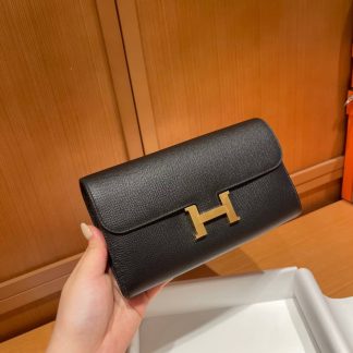 Replica Hermes Epsom Leather Constance Long Wallet