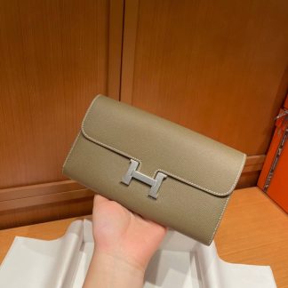 Replica Hermes Epsom Leather Constance Long Wallet