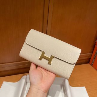 Replica Hermes Epsom Leather Constance Long Wallet