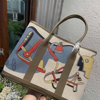 Replica Hermes Garden Party 36 Voyage Printing Tote Bag