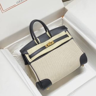 Replica Hermes Birkin 25 Swift Leather Canvas Bag