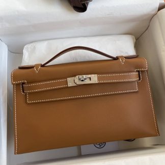 Replica Hermes Swift Leather Mini Kelly Pochette