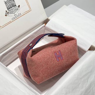 Replica Hermes Wool Medium Bride-A-Brac H Natte Pouch