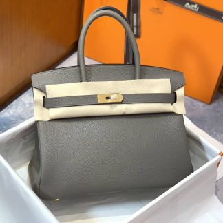 Replica Hermes Birkin 30 Clemence Leather Bag