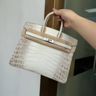 Replica Hermes Birkin 25 Niloticus Crocodile Leather Retourne Bag