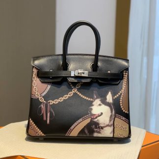 Replica Hermes Birkin 30 Vintage Print Limited Edition Tote Bag