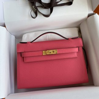 Replica Hermes Epsom Leather Kelly Pochette