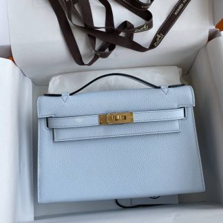 Replica Hermes Epsom Leather Kelly Pochette