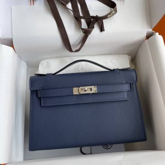 Replica Hermes Epsom Leather Kelly Pochette