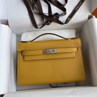 Replica Hermes Epsom Leather Kelly Pochette